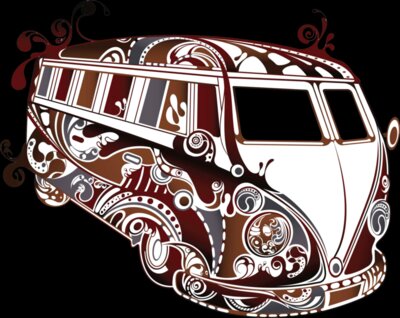 Psychedelic VW Kombi Bus