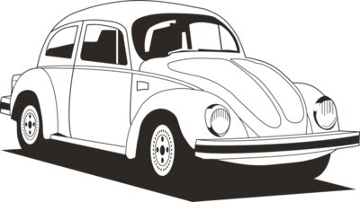 VW Beetle Outline