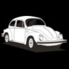 White VW Beetle