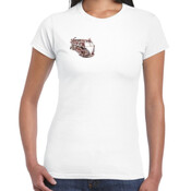 Psychedelic VW Kombi Bus - Women's 'Gildan' Slim T-Shirt