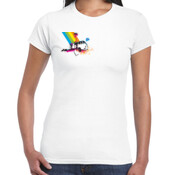 Rainbow VW Kombi - Women's 'Gildan' Slim T-Shirt - Women's 'Gildan' Slim T-Shirt